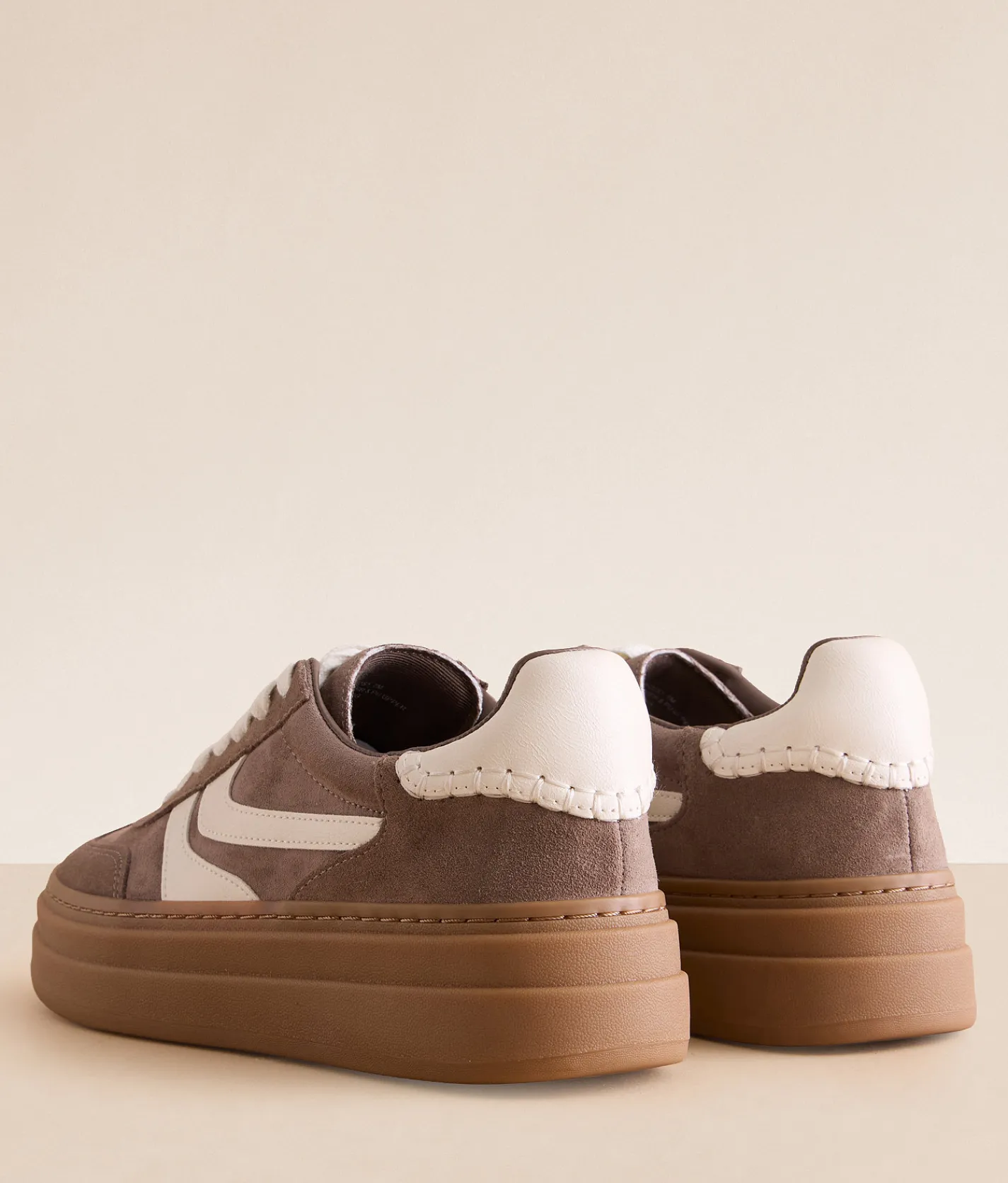Steve Madden Dodge Leather Sneaker Taupe Multi Discount