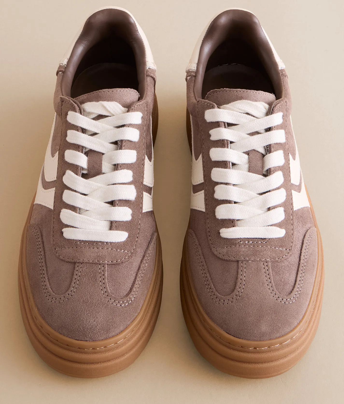 Steve Madden Dodge Leather Sneaker Taupe Multi Discount