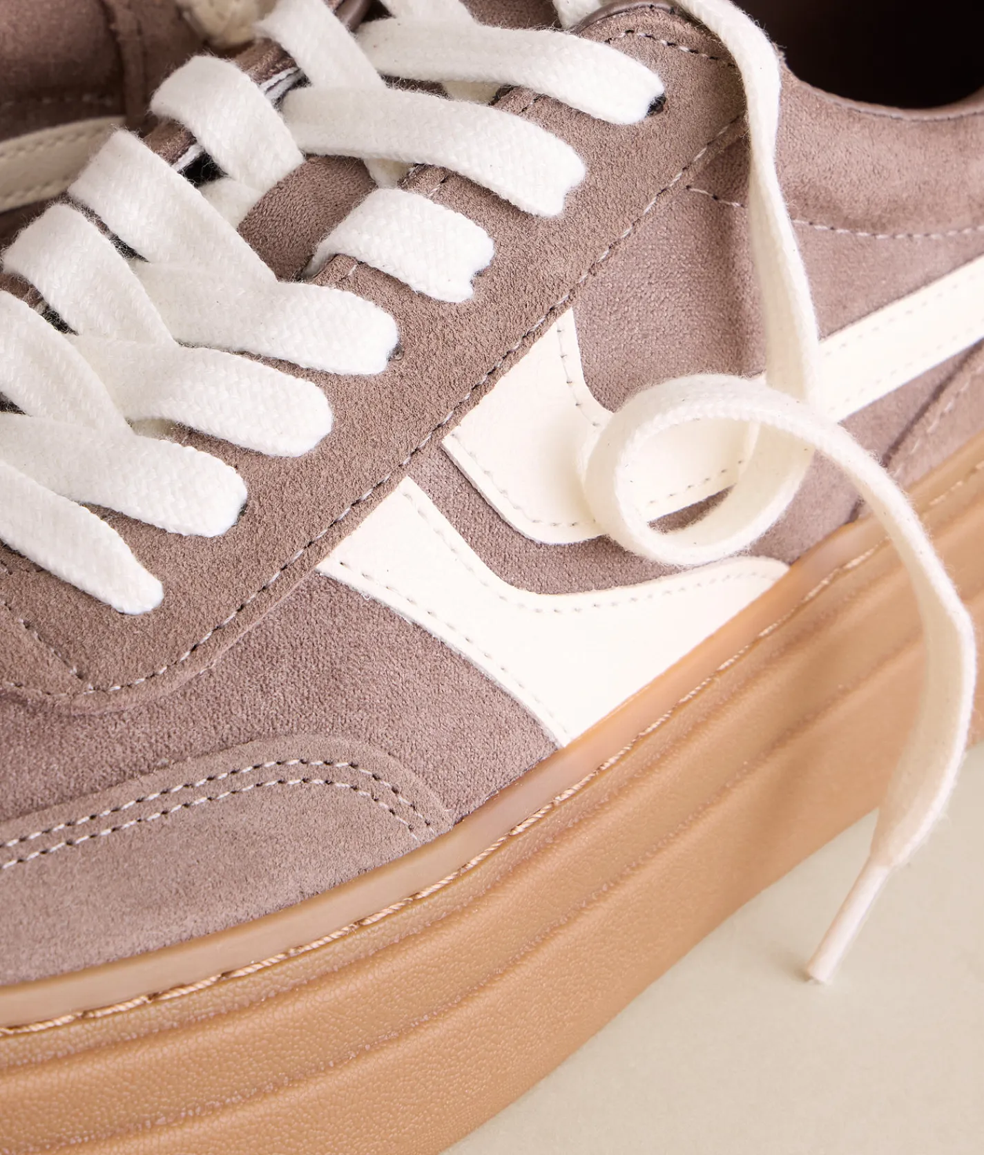 Steve Madden Dodge Leather Sneaker Taupe Multi Discount