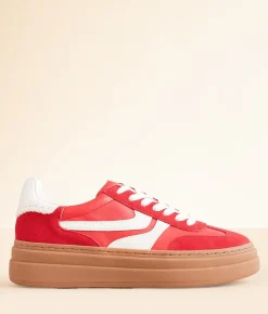 Steve Madden Dodge Sneaker Red Clearance
