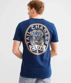 Graphic T-Shirts | Tail Chasers Club Dog Days T-Shirt Navy Pigment Dye