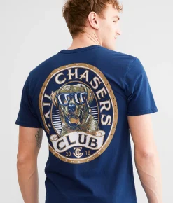 Graphic T-Shirts | Tail Chasers Club Dog Days T-Shirt Navy Pigment Dye