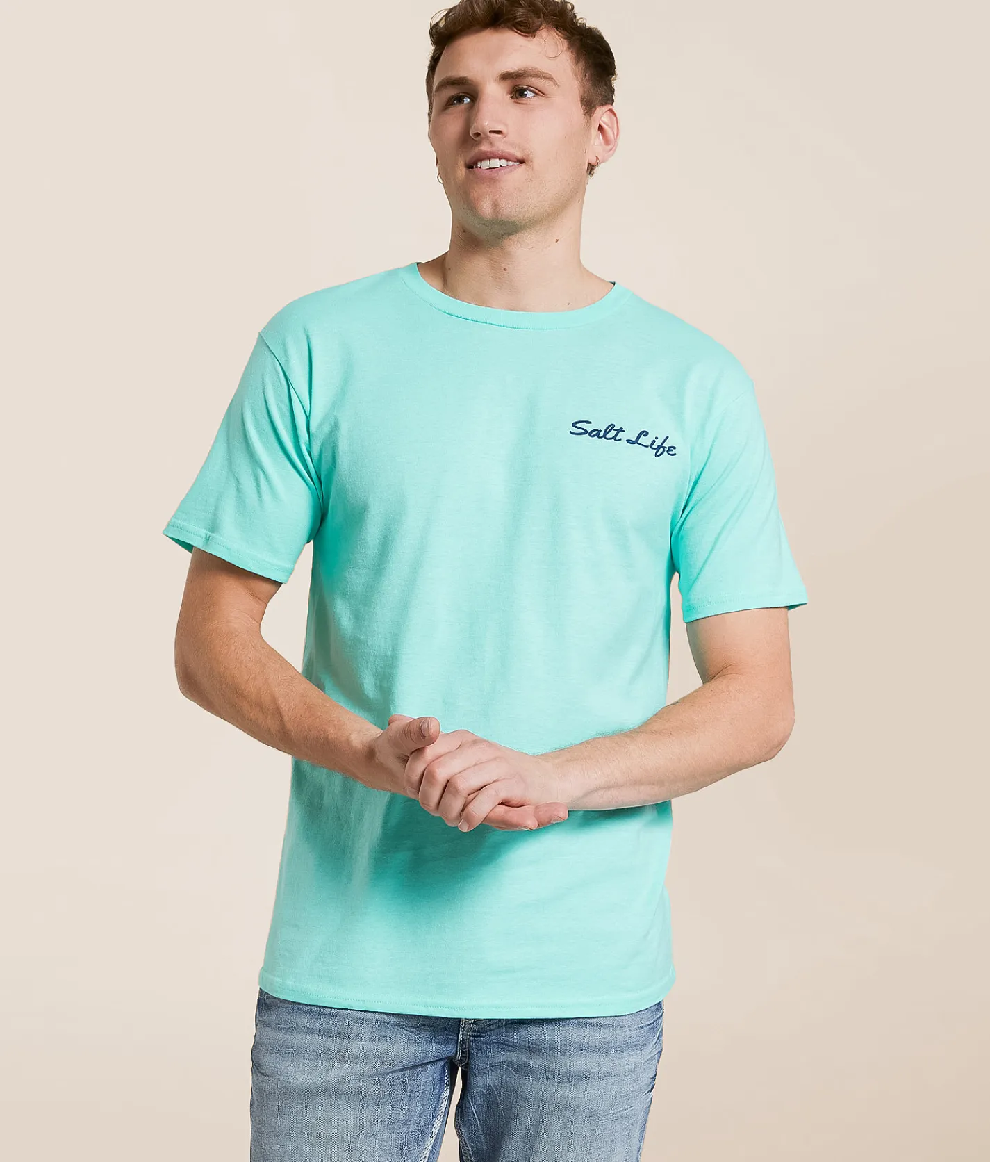 Salt Life Doggy Paddle T-Shirt Aruba Blue Outlet