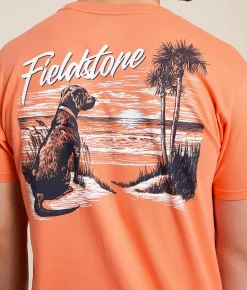 Fieldstone Dog On The Beach T-Shirt Fusion Coral Online