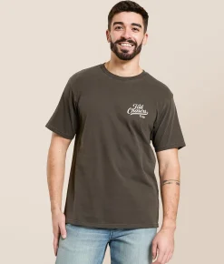Tail Chasers Club Dog Outdoors T-Shirt Vintage Black Pigment Dye Clearance