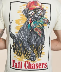 Tail Chasers Club Dog Party T-Shirt Ivory Hot