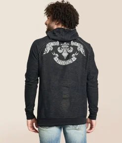 Tops | Affliction Do It Again Reversible Hoodie Timberwolf Black