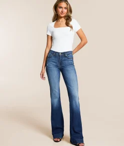 7 For All Mankind Dojo Original Trouser Jean Lake Blue Discount