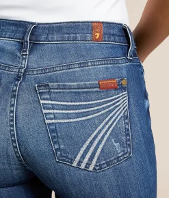 7 For All Mankind Dojo Original Trouser Jean Lake Blue Discount