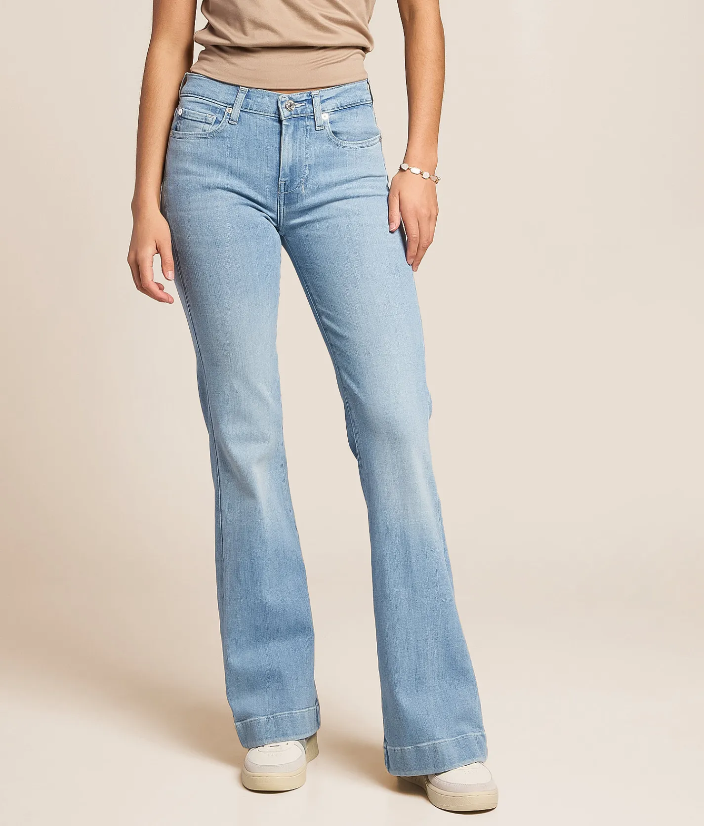 7 For All Mankind Dojo Tailorless Trouser Stretch Jean Indigo Bloom Best