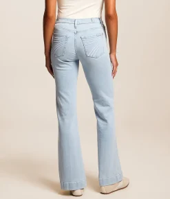7 For All Mankind Dojo Tailorless Trouser Stretch Jean Frontier Blue Outlet