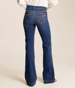 7 For All Mankind Dojo Trouser Stretch Jean Rebellion New