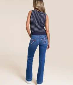 7 For All Mankind Dojo Trouser Stretch Jean Royalty Best
