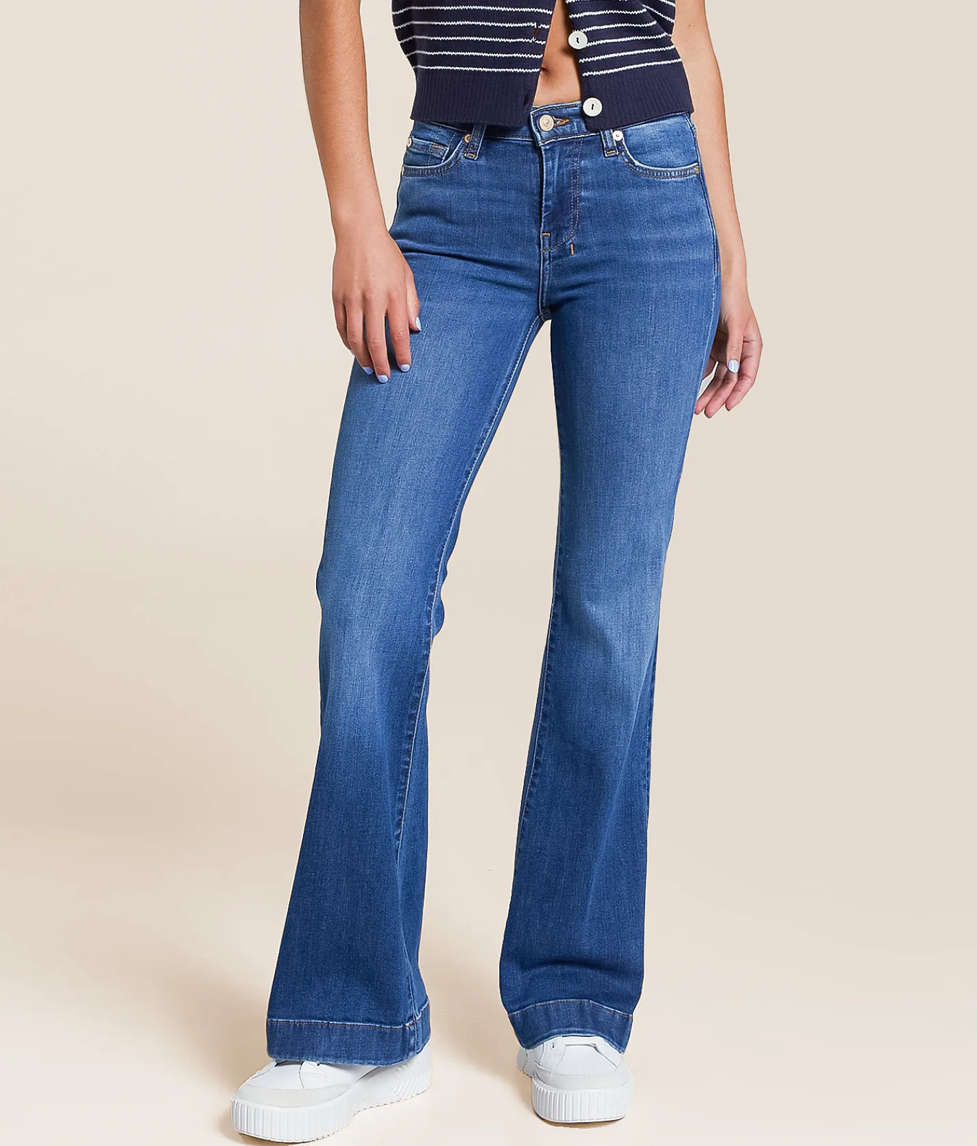 7 For All Mankind Dojo Trouser Stretch Jean Royalty Best