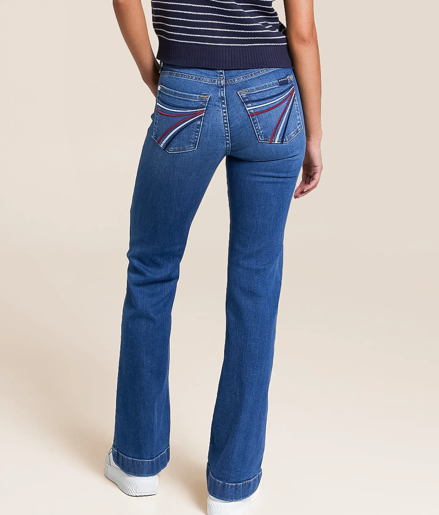7 For All Mankind Dojo Trouser Stretch Jean Royalty Best