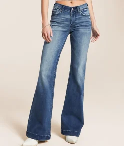 7 For All Mankind Dojo Trouser Stretch Jean Lake Blue Hot