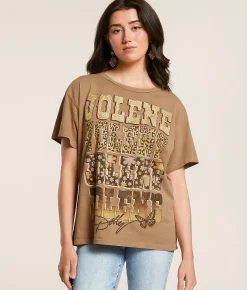 Tops | Goodie Two Sleeves Dolly Parton Jolene Band T-Shirt Brown