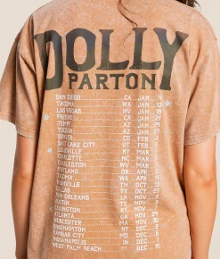 Tops | Goodie Two Sleeves Dolly Parton Oversized Band T-Shirt Tobacco Brown