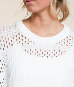 Tops | Willow & Root Dolman Knit Sweater White