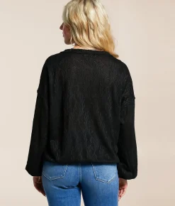 Daytrip Dolman Lace Top Black Best