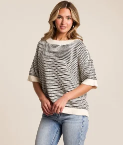 Blu Pepper Dolman Sweater Oatmeal Multi Clearance
