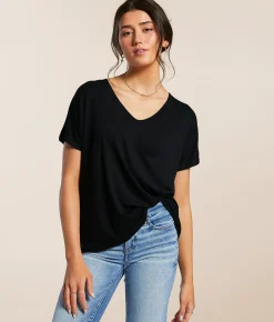 Double Zero Dolman Top Black Outlet