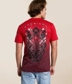 American Fighter Dolton T-Shirt Cherry DK Cherry Tetris Sale