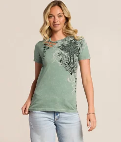 Tops | Affliction Donnington T-Shirt Deep Sea Lava Wash