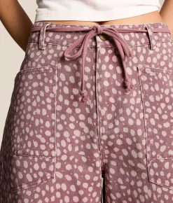 Bottoms | Peach Love California Dot Barrel Pant Dk Mauve