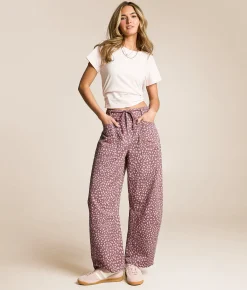 Bottoms | Peach Love California Dot Barrel Pant Dk Mauve