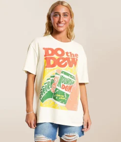 Tops | PHILCOS Do The Dew Oversized T-Shirt Natural