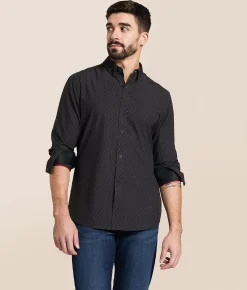 Tops | J.B. Holt Dot Standard Performance Stretch Shirt Black Red