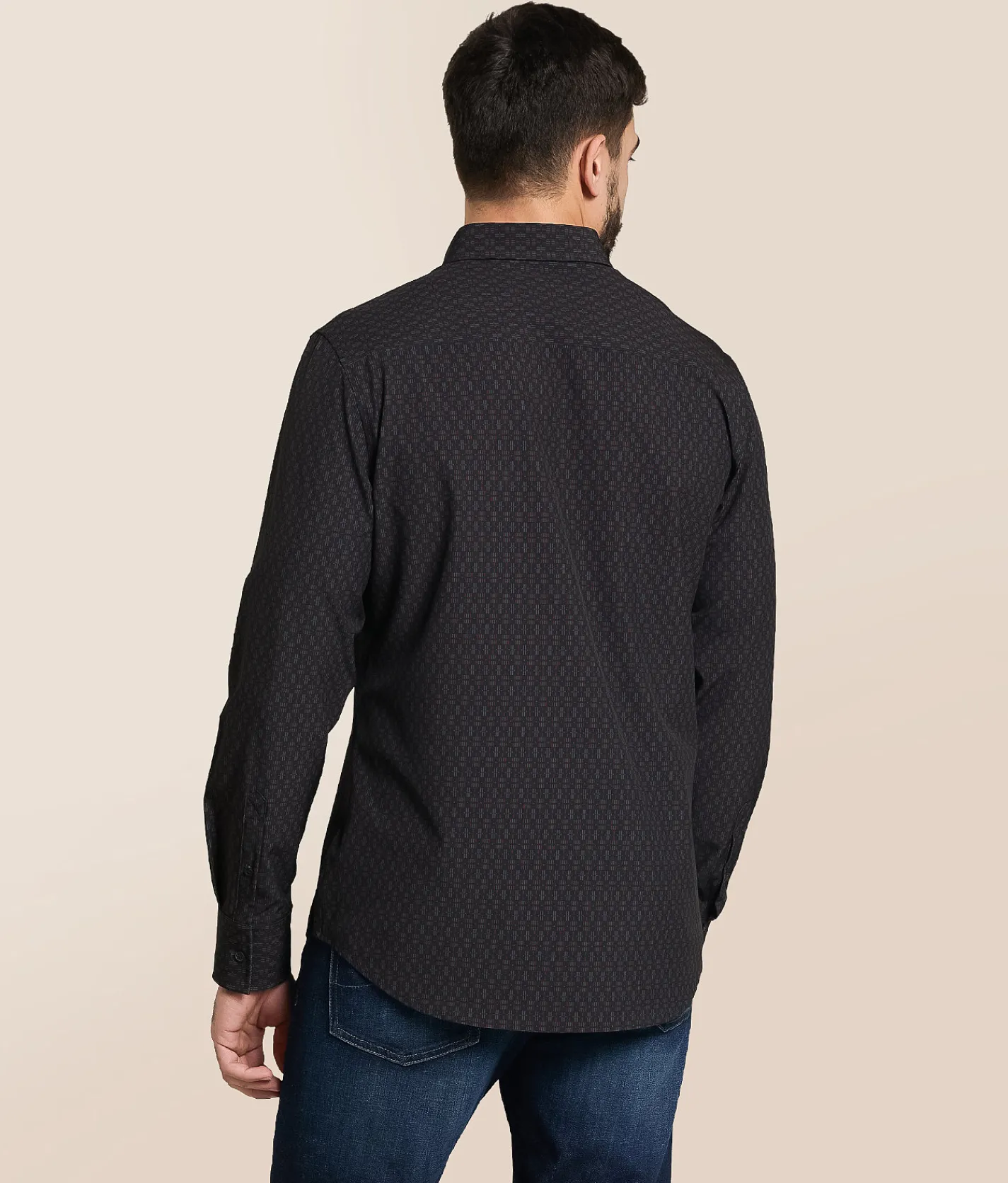 Tops | J.B. Holt Dot Standard Performance Stretch Shirt Black Red