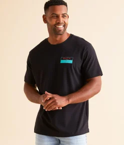 Graphic T-Shirts | RVCA Double Box Split T-Shirt Black