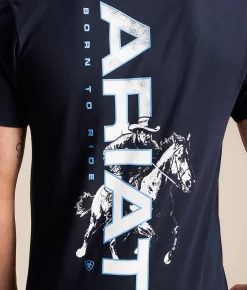 Ariat Double Break T-Shirt Navy Ink Hot