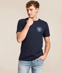 Ariat Double Break T-Shirt Navy Ink Hot