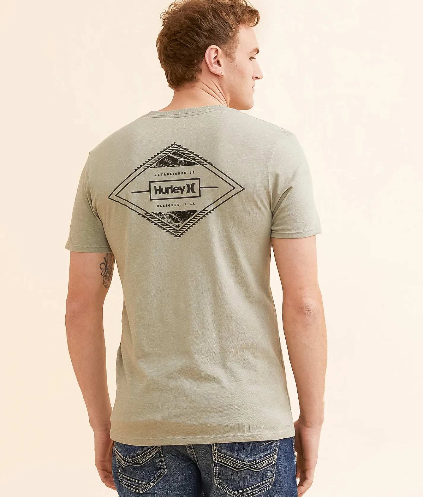 Graphic T-Shirts | Hurley Double Diamond T-Shirt Sage