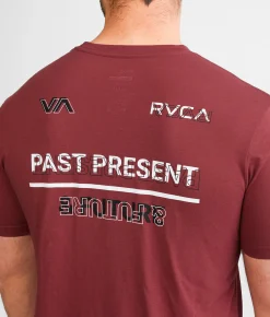 Graphic T-Shirts | RVCA Double Flip Sport T-Shirt Oxblood Sport