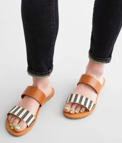 Shoes | Qupid Double Strap Sandal Black Beige