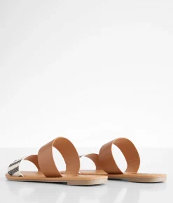 Shoes | Qupid Double Strap Sandal Black Beige