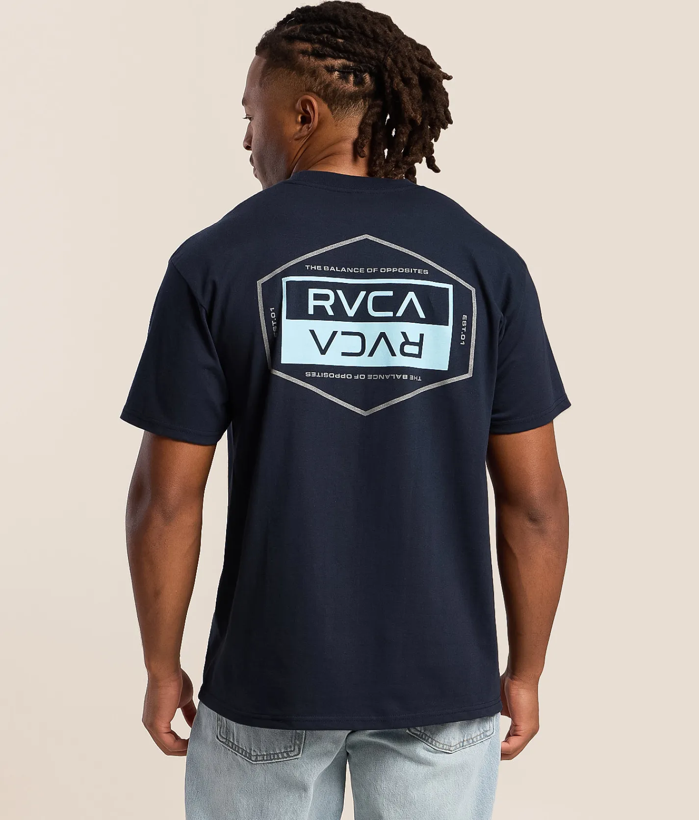 Tops|Graphic T-Shirts | RVCA Double Take T-Shirt Navy