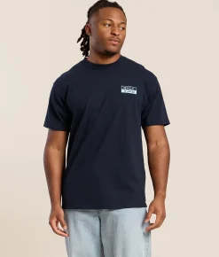 Tops|Graphic T-Shirts | RVCA Double Take T-Shirt Navy