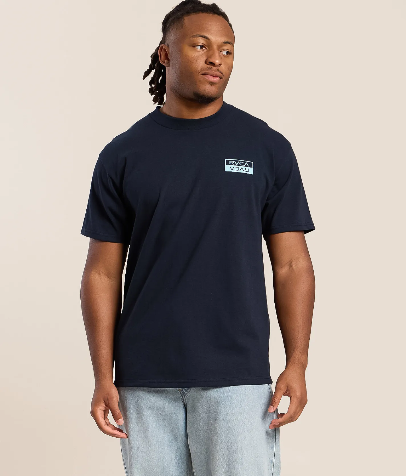 Tops|Graphic T-Shirts | RVCA Double Take T-Shirt Navy