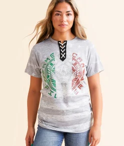 American Fighter Downey T-Shirt White Multi Discount