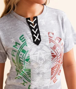American Fighter Downey T-Shirt White Multi Discount
