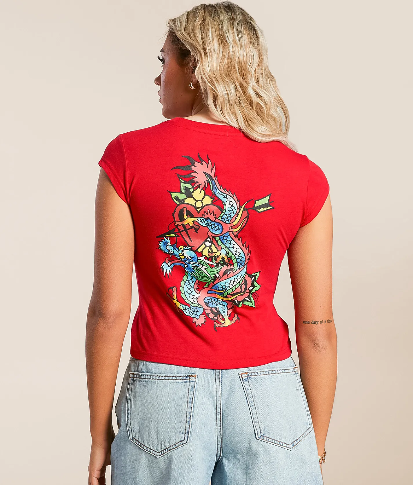 Tops | Ed Hardy Dragon T-Shirt Cherry