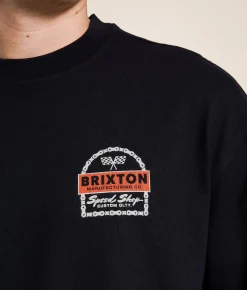 Graphic T-Shirts | Brixton Drayton T-Shirt Black Classic Wash