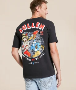Tops|Graphic T-Shirts | Sullen Drill & Chill T-Shirt Vintage Black