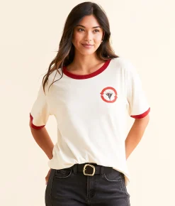 Tops | Girl Dangerous Drink Happy Thoughts Las Vegas T-Shirt Bone Red
