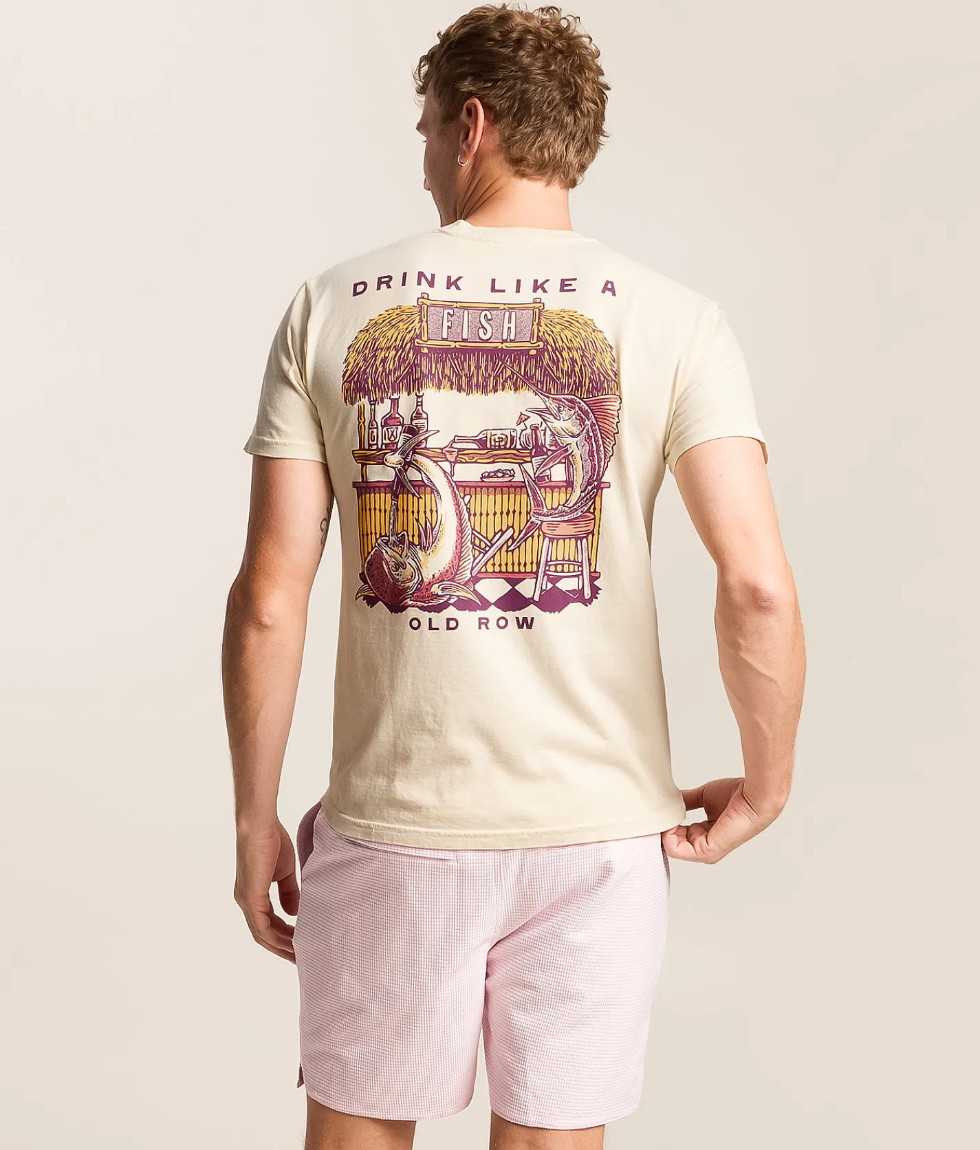 Old Row Drink Like A Fish T-Shirt Ivory Online